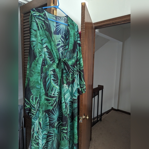 Shein Tropical Tie Cover-up - Picture 4 of 4